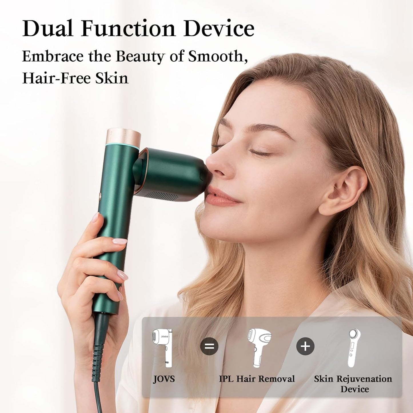JOVS IPL device, ice-cooling tech, 6 modes, painless full body treatment