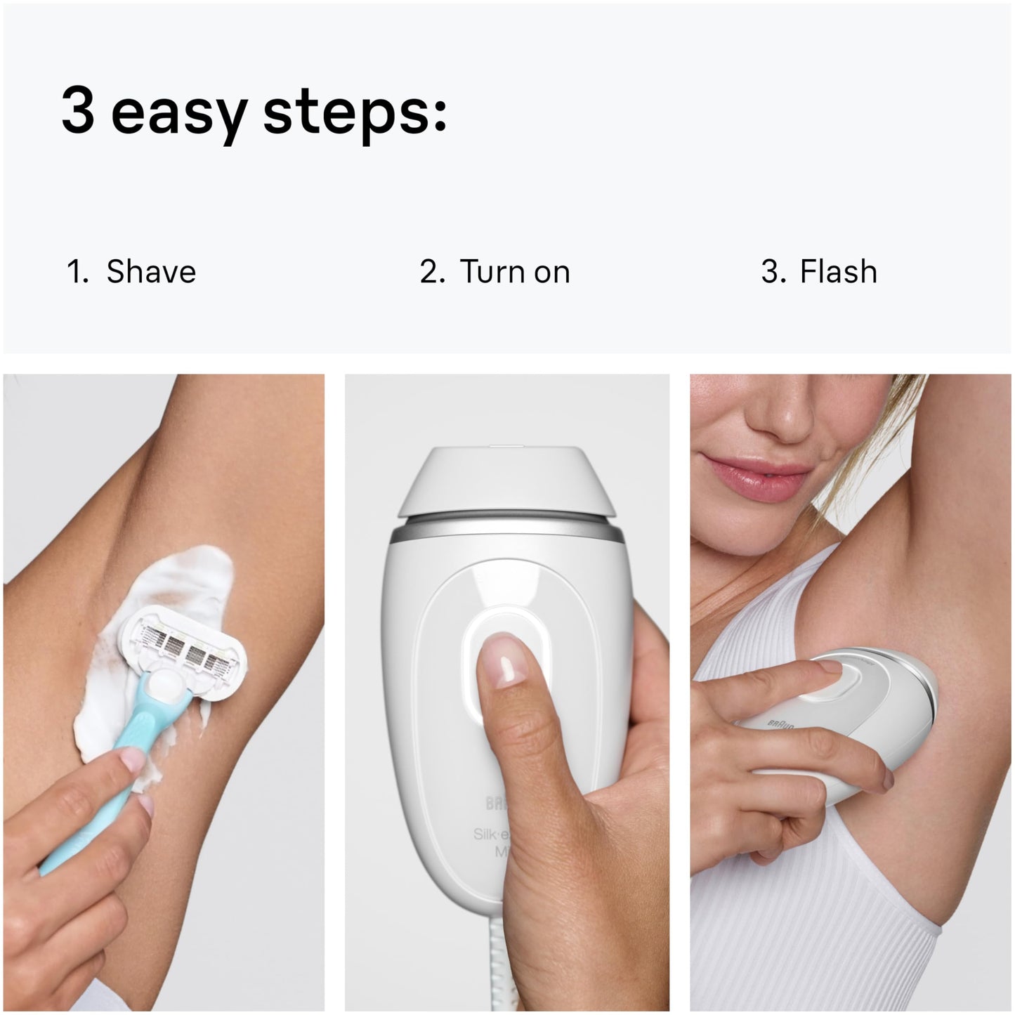 Braun IPL Mini Silk·Expert IPL1115, compact device, permanent hair reduction at home
