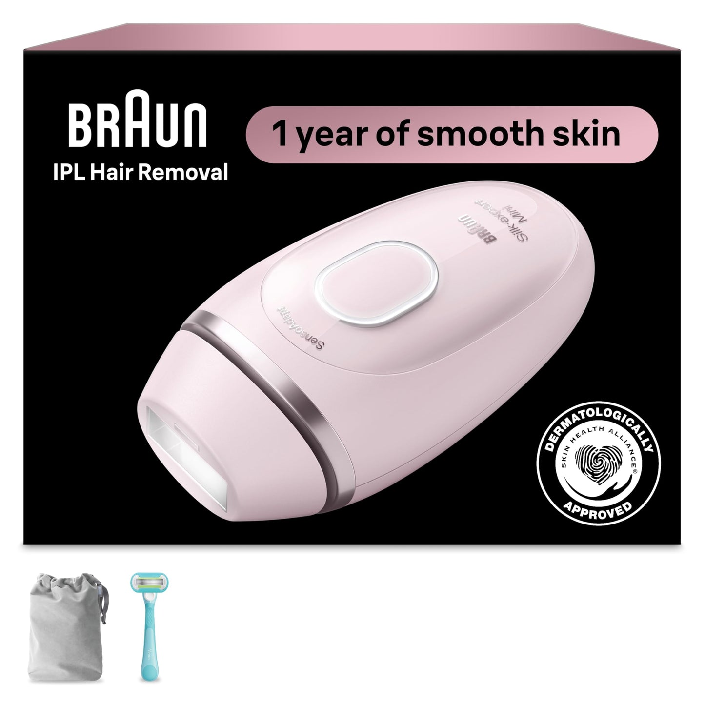 Braun IPL Mini Silk·Expert IPL1111, small portable hair removal device
